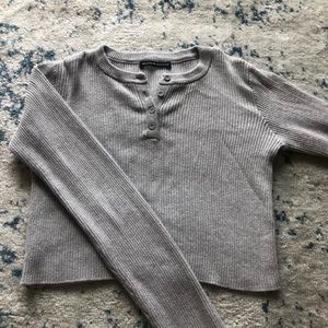 john galt delilah knit top grey